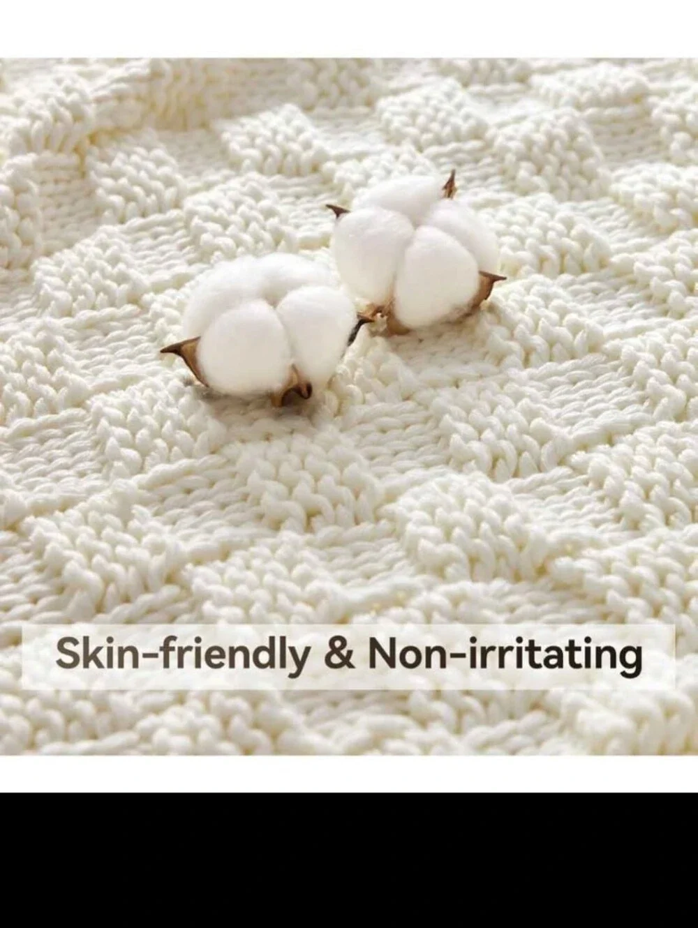 Knitted Weighted Blanket for Adult, No Beads Heavy Blanket 48” x 72''